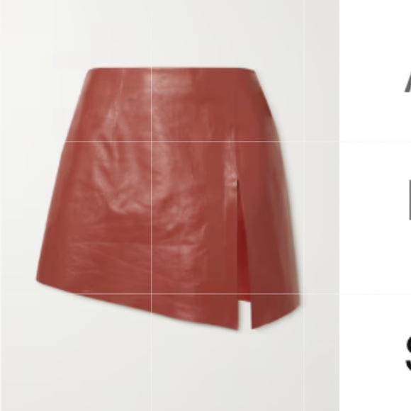 ZEYNEP ARCAY Asymmetric leather mini skirt US 12 - Picture 1 of 5